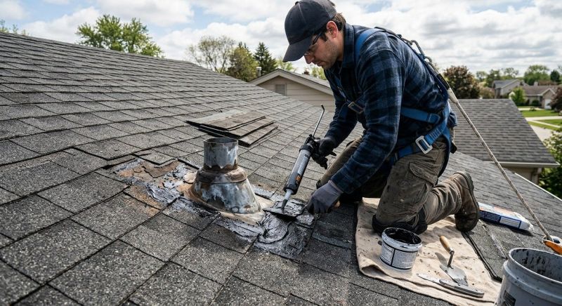 Asphalt Roof Leak Repair in New Lebanon, OH