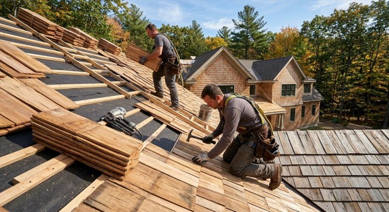 Natural Wood Roof Installation in Xenia, OH