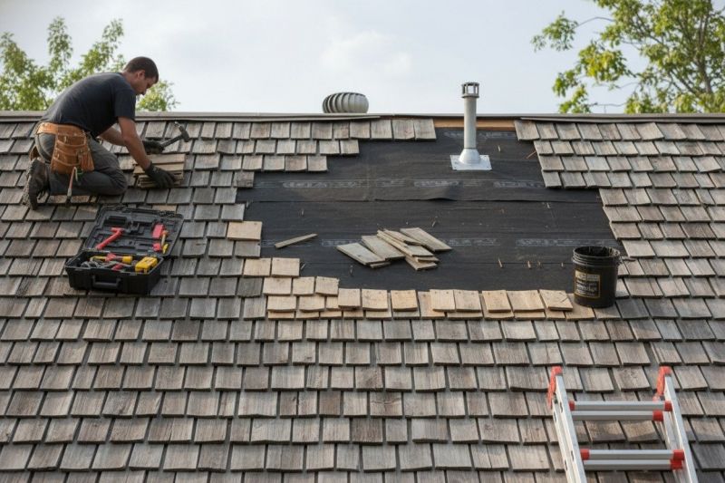 Shake Shingle Repair in Springboro, OH