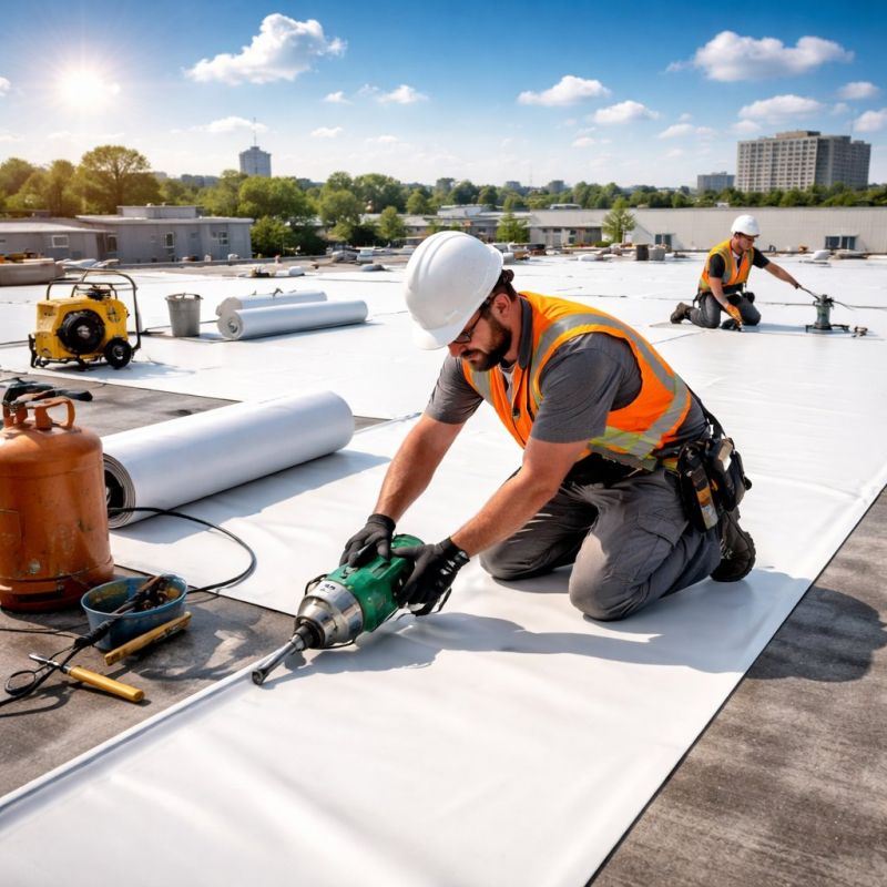 Single Ply Roof Installation in Clayton, OH