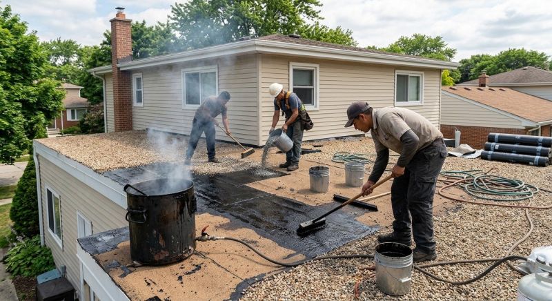 Tar And Gravel Roof Repair in Jamestown, OH