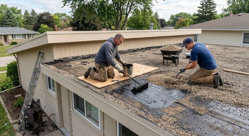 Tar And Gravel Roof Repair in Wilmington, OH