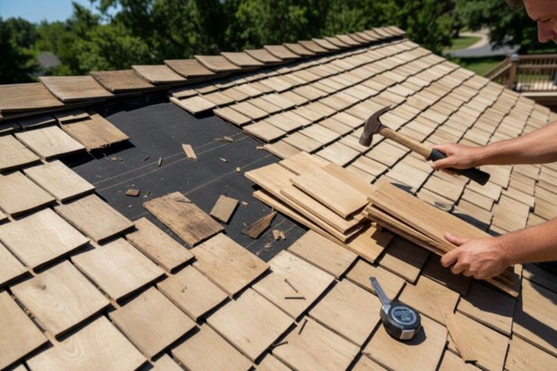 Wood Shake Roof Repair in Clarksville, OH
